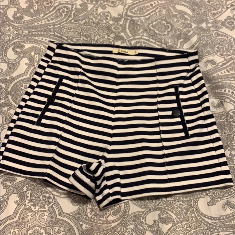 Ci Sono Striped Shorts